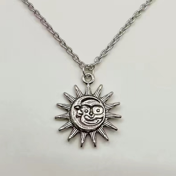 Jewelry - Silver Sun Moon Necklace